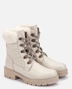 Ankle Boots|Yokono Flat Ankle Boot BERNA-001 Beige