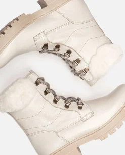 Ankle Boots|Yokono Flat Ankle Boot BERNA-001 Beige
