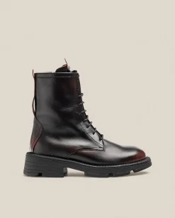 Ankle Boots|Yokono Flat Ankle Boot ELZE-003 Burgundy