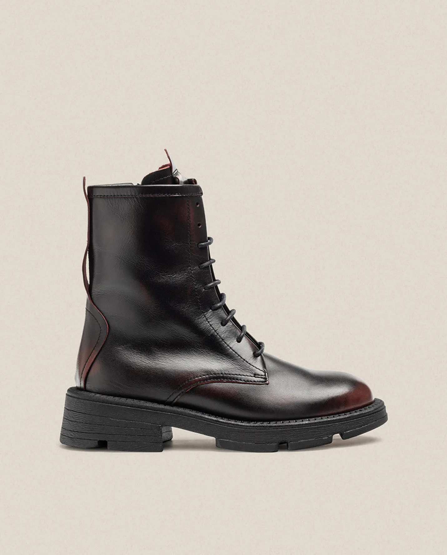 Ankle Boots|Yokono Flat Ankle Boot ELZE-003 Burgundy