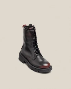 Ankle Boots|Yokono Flat Ankle Boot ELZE-003 Burgundy