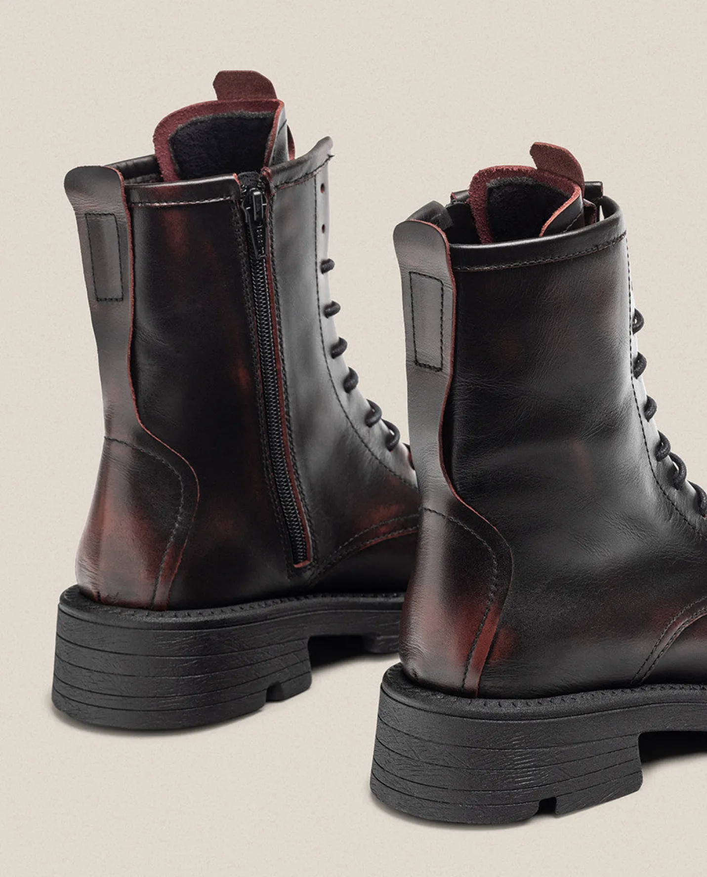 Ankle Boots|Yokono Flat Ankle Boot ELZE-003 Burgundy