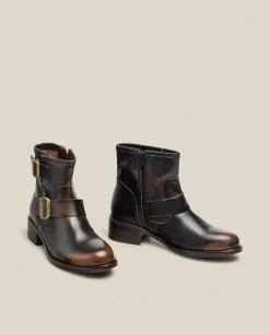 Ankle Boots|Yokono Flat Ankle Boot MONS-006 Brown
