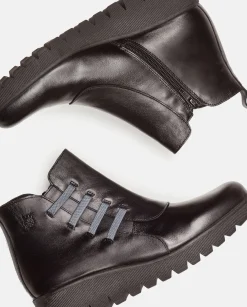 Ankle Boots|Yokono Flat Bootie ATENAS-033 Black