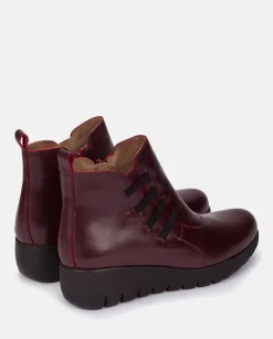 Ankle Boots|Yokono Flat Bootie ATENAS-033 Burgundy