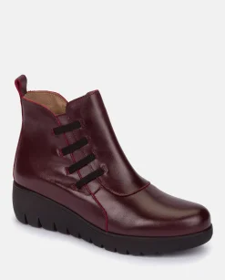 Ankle Boots|Yokono Flat Bootie ATENAS-033 Burgundy