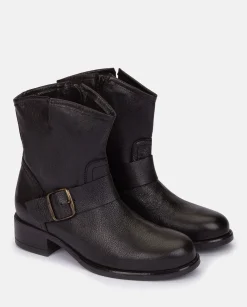 Ankle Boots|Yokono Flat Bootie CAMBRA-001 Black