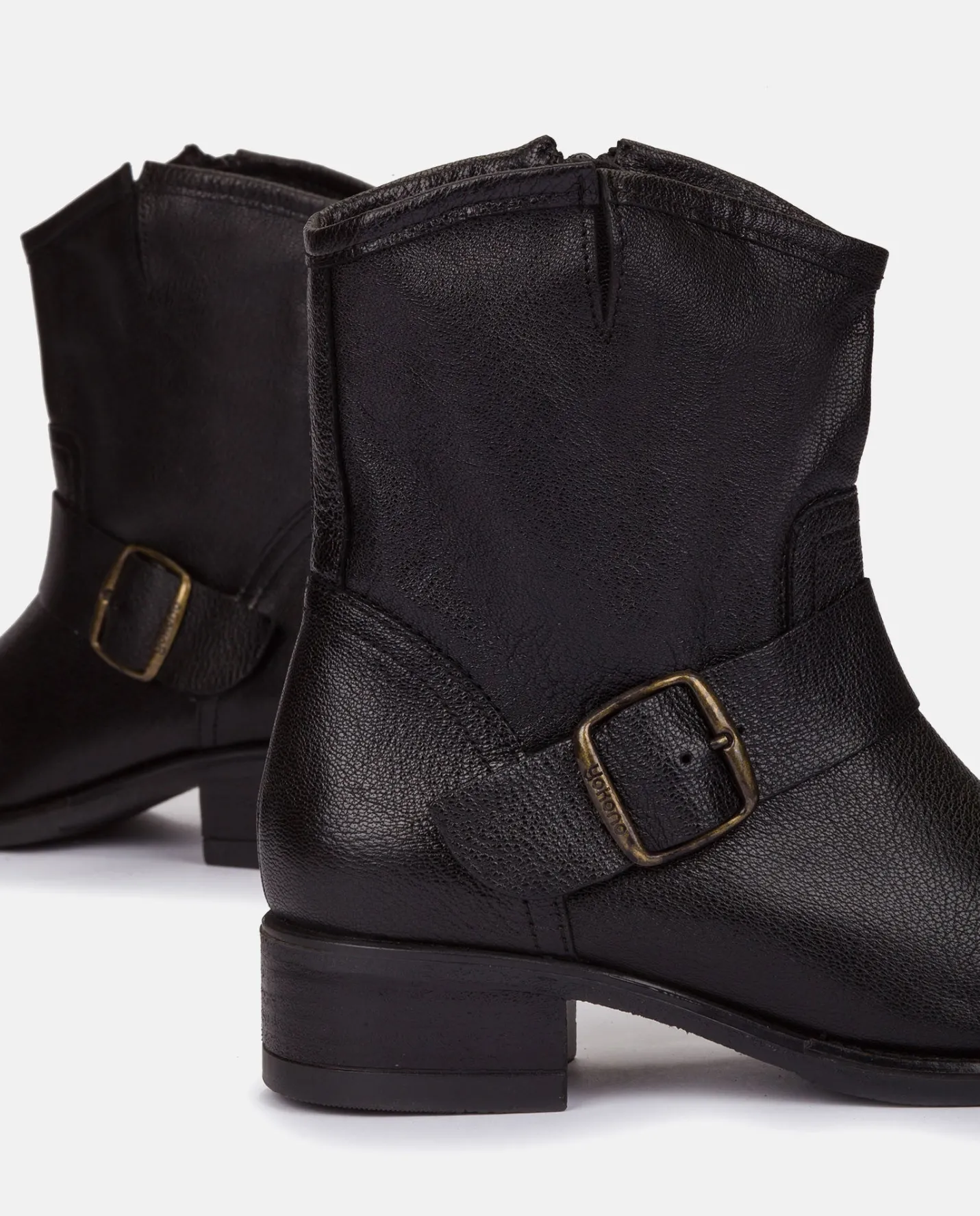 Ankle Boots|Yokono Flat Bootie CAMBRA-001 Black