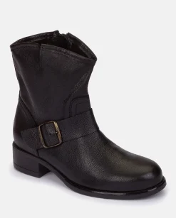 Ankle Boots|Yokono Flat Bootie CAMBRA-001 Black