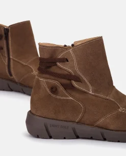 Ankle Boots|Yokono Flat Booty OLBA-001 Brown