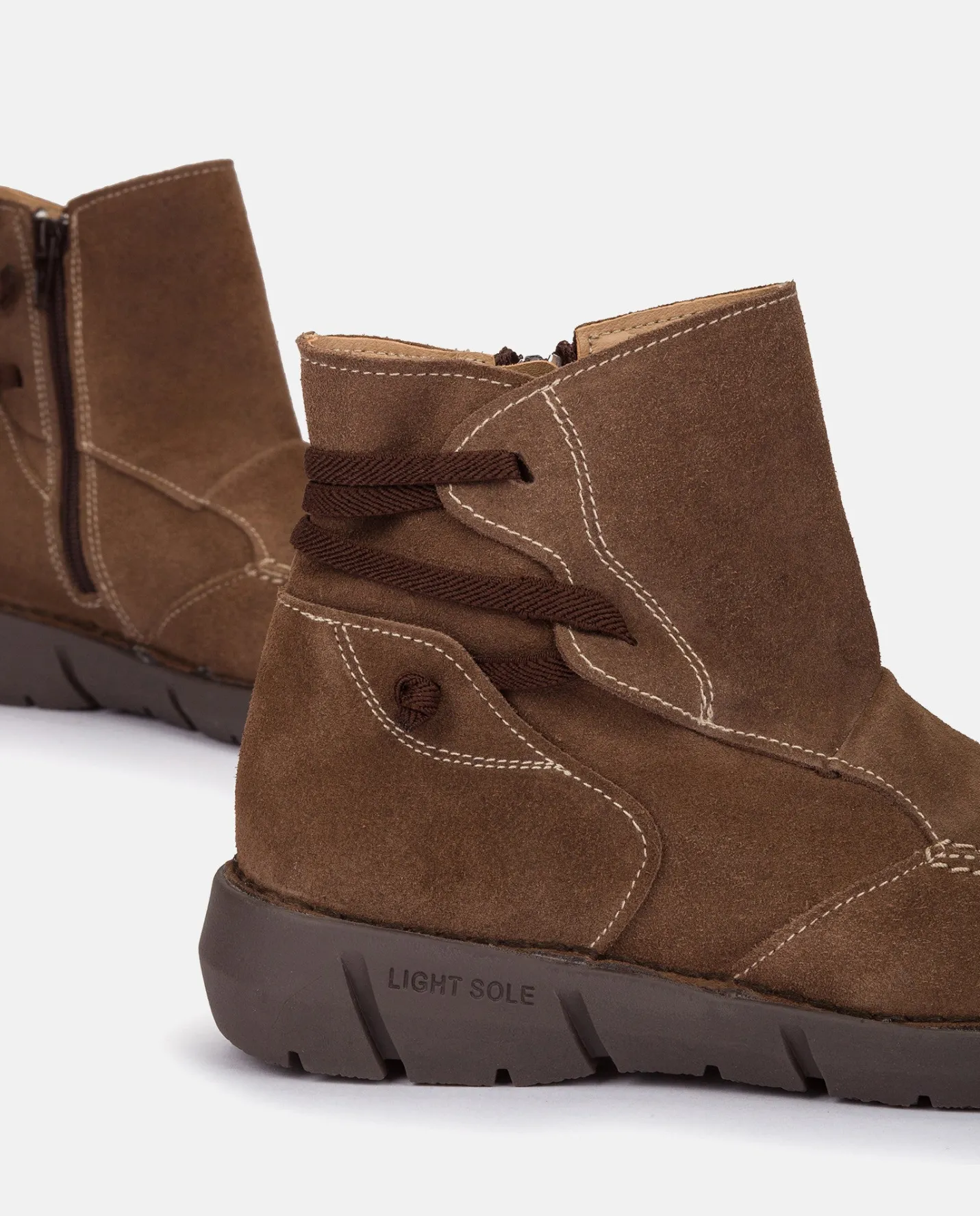 Ankle Boots|Yokono Flat Booty OLBA-001 Brown