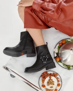 Ankle Boots|Yokono Flat Booty SPA-005 Black