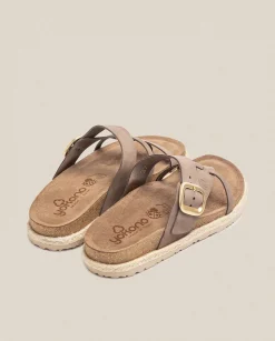 Platform Sandals|Flat Sandals|Yokono Flat Sandal Arena 003 Brown