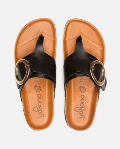 Flat Sandals|Yokono Flat Sandal GRANADA-704 Black
