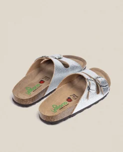 Flat Sandals|Yokono Flat Sandal GRANADA-700 Silver