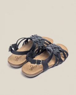 Flat Sandals|Yokono Flat Sandal IBIZA-175 Black