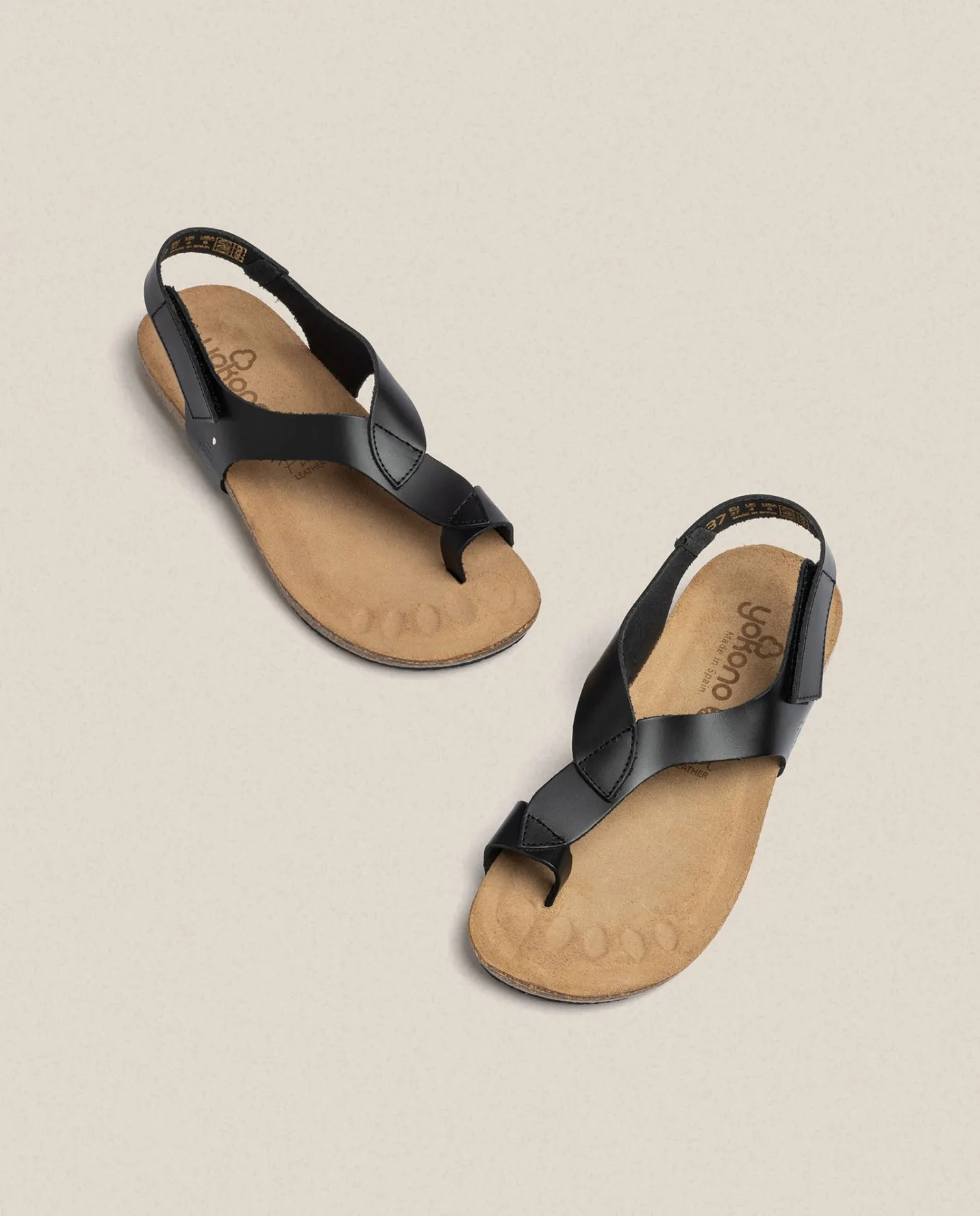 Flat Sandals|Yokono Flat Sandal IBIZA-174 Black