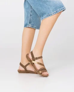 Flat Sandals|Yokono Flat Sandal IBIZA-176 Brown