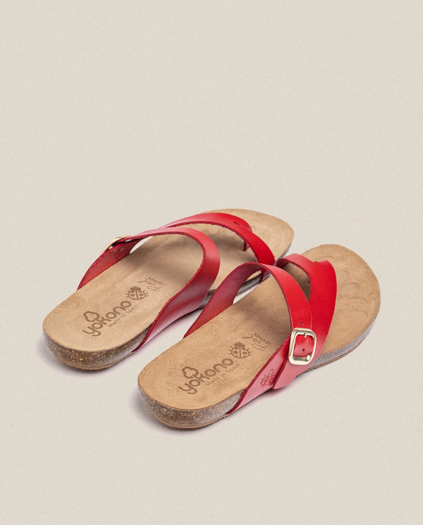 Flat Sandals|Yokono Flat Sandal IBIZA-013 Red