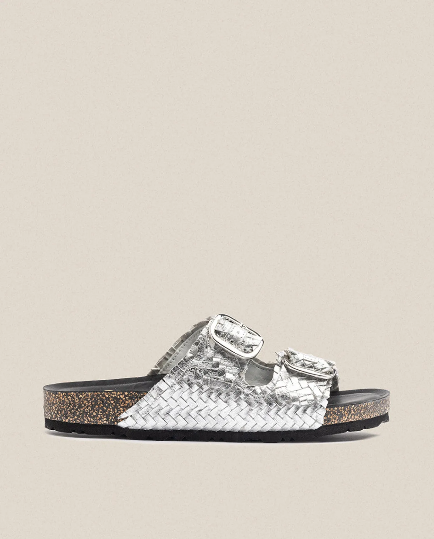 Flat Sandals|Yokono Flat Sandal Jerba 143 Silver