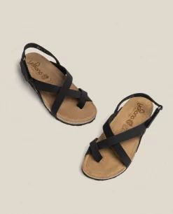 Flat Sandals|Yokono Flat Sandal JERBA-718 Black