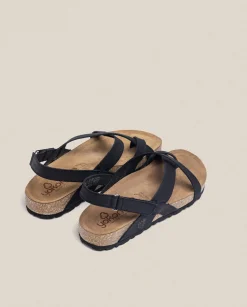 Flat Sandals|Yokono Flat Sandal JERBA-718 Black