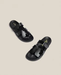Flat Sandals|Yokono Flat Sandal MORENA-125 Black