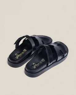 Flat Sandals|Yokono Flat Sandal MORENA-125 Black