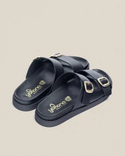 Flat Sandals|Yokono Flat Sandal MORENA-004 Black
