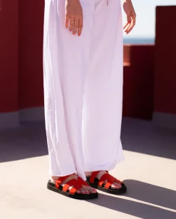 Flat Sandals|Yokono Flat Sandal MORENA-125 Red