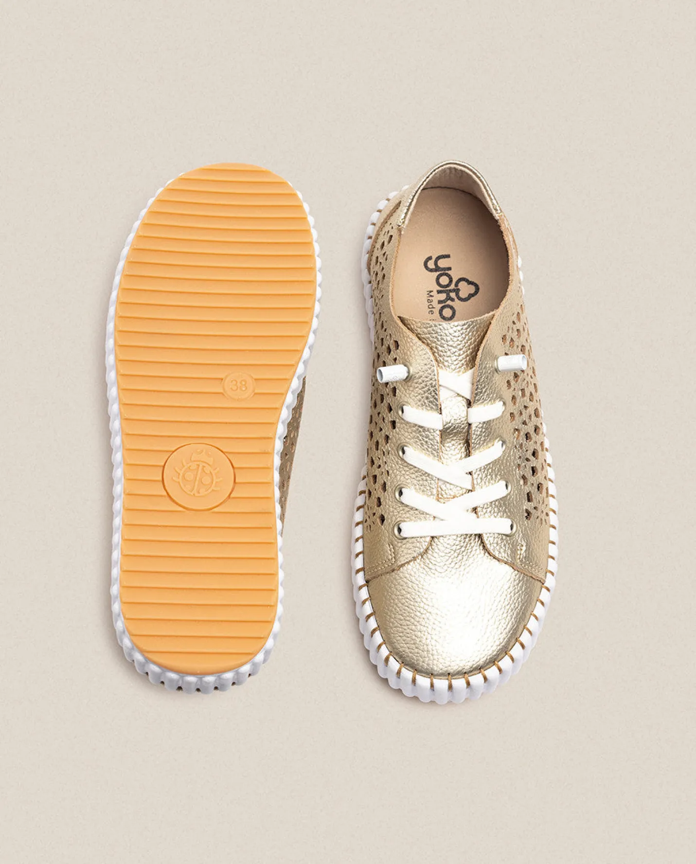 Sneakers|Shoes|Yokono Flat Shoe SINTRA-002 Gold