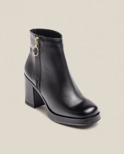 Ankle Boots|Yokono Heeled Ankle Boot KOLIN-007 Black