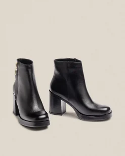 Ankle Boots|Yokono Heeled Ankle Boot KOLIN-007 Black