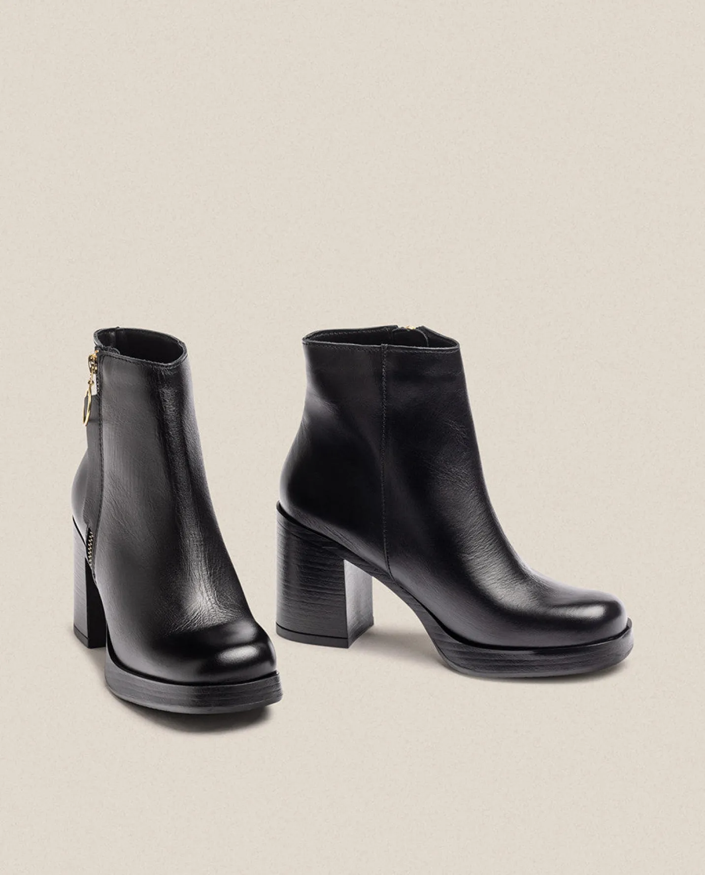 Ankle Boots|Yokono Heeled Ankle Boot KOLIN-007 Black