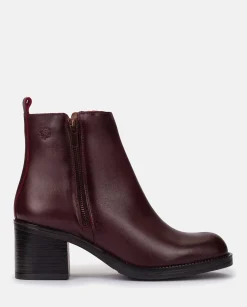 Ankle Boots|Yokono Heeled Ankle Boot LANDAS-002 Burgundy