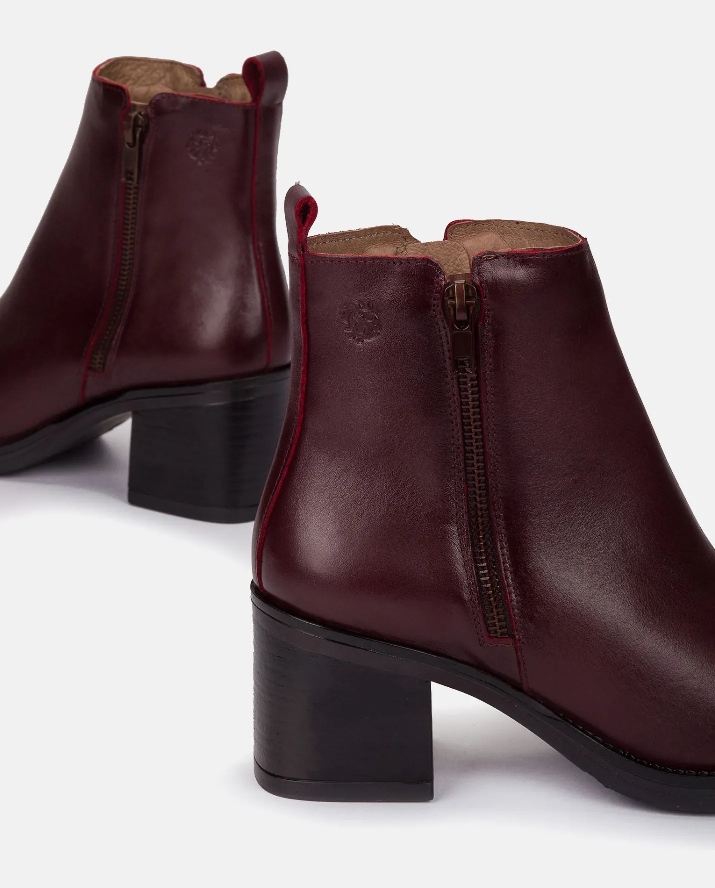 Ankle Boots|Yokono Heeled Ankle Boot LANDAS-002 Burgundy
