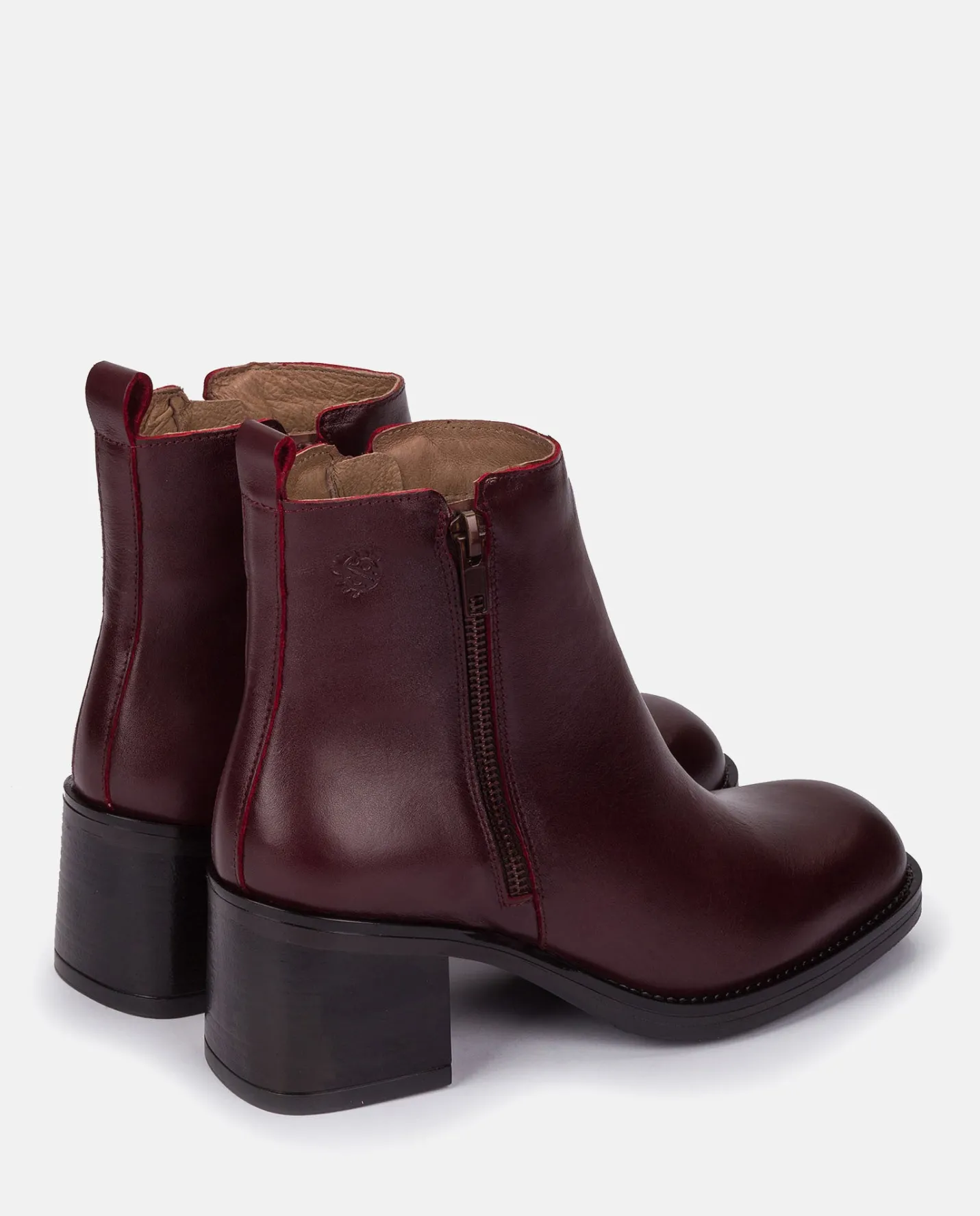 Ankle Boots|Yokono Heeled Ankle Boot LANDAS-002 Burgundy