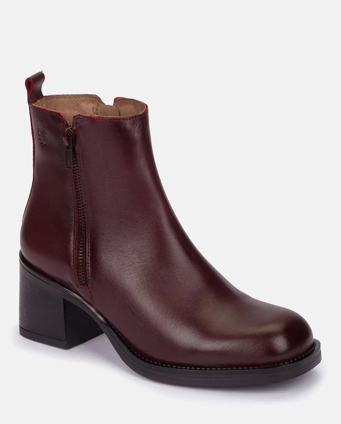 Ankle Boots|Yokono Heeled Ankle Boot LANDAS-002 Burgundy