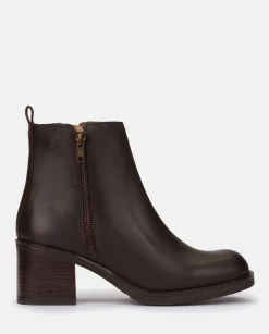 Ankle Boots|Yokono Heeled Ankle Boot LANDAS-002 Brown