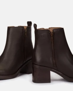 Ankle Boots|Yokono Heeled Ankle Boot LANDAS-002 Brown