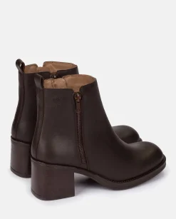 Ankle Boots|Yokono Heeled Ankle Boot LANDAS-002 Brown