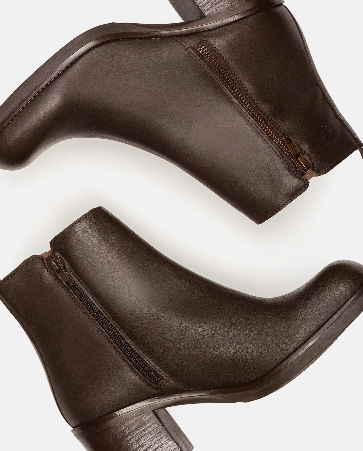 Ankle Boots|Yokono Heeled Ankle Boot LANDAS-002 Brown