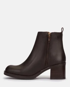 Ankle Boots|Yokono Heeled Ankle Boot LANDAS-002 Brown