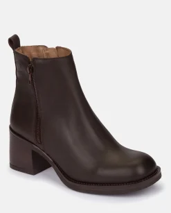 Ankle Boots|Yokono Heeled Ankle Boot LANDAS-002 Brown