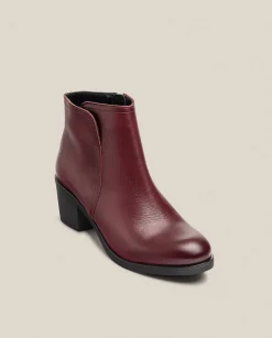 Ankle Boots|Yokono Heeled Ankle Boot LILLE-016 Burgundy