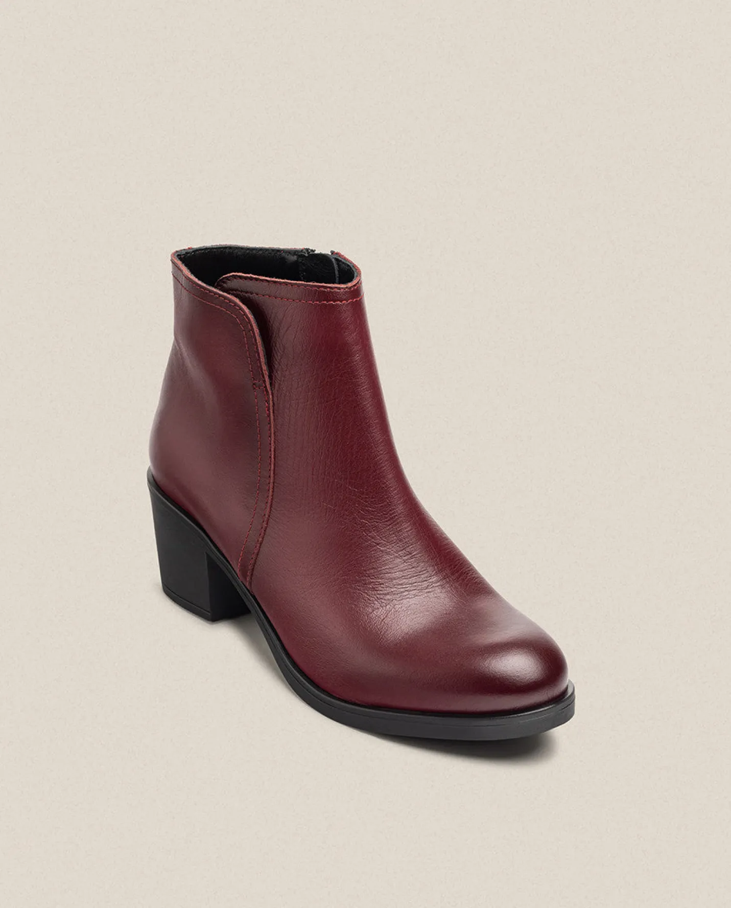 Ankle Boots|Yokono Heeled Ankle Boot LILLE-016 Burgundy