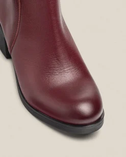 Ankle Boots|Yokono Heeled Ankle Boot LILLE-016 Burgundy