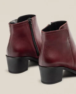 Ankle Boots|Yokono Heeled Ankle Boot LILLE-016 Burgundy