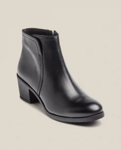Ankle Boots|Yokono Heeled Ankle Boot LILLE-016 Black