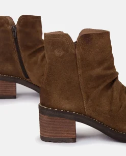 Ankle Boots|Yokono Heeled Ankle Boot MESINA-003 Brown